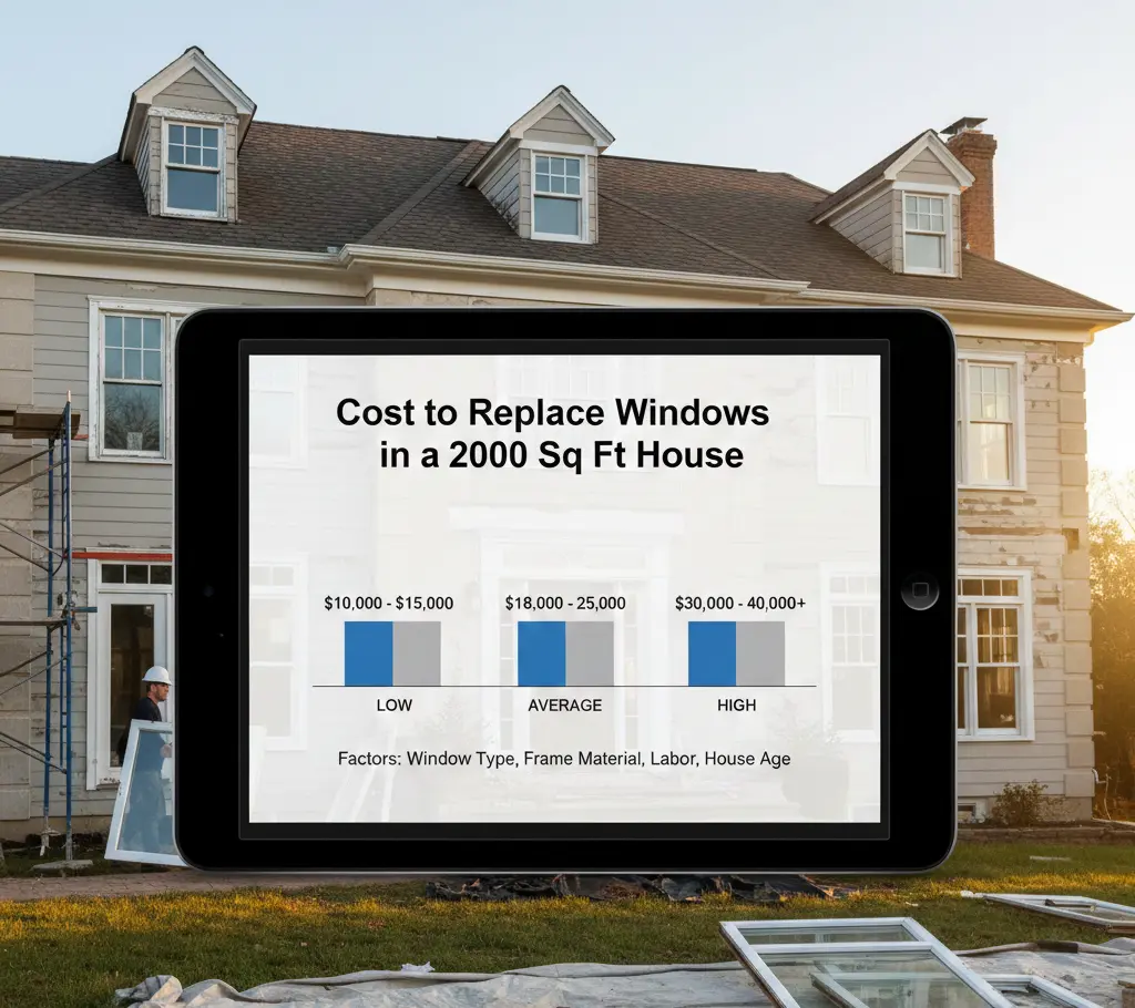 Cost to Replace All Windows in a 2,000 Sq Ft House