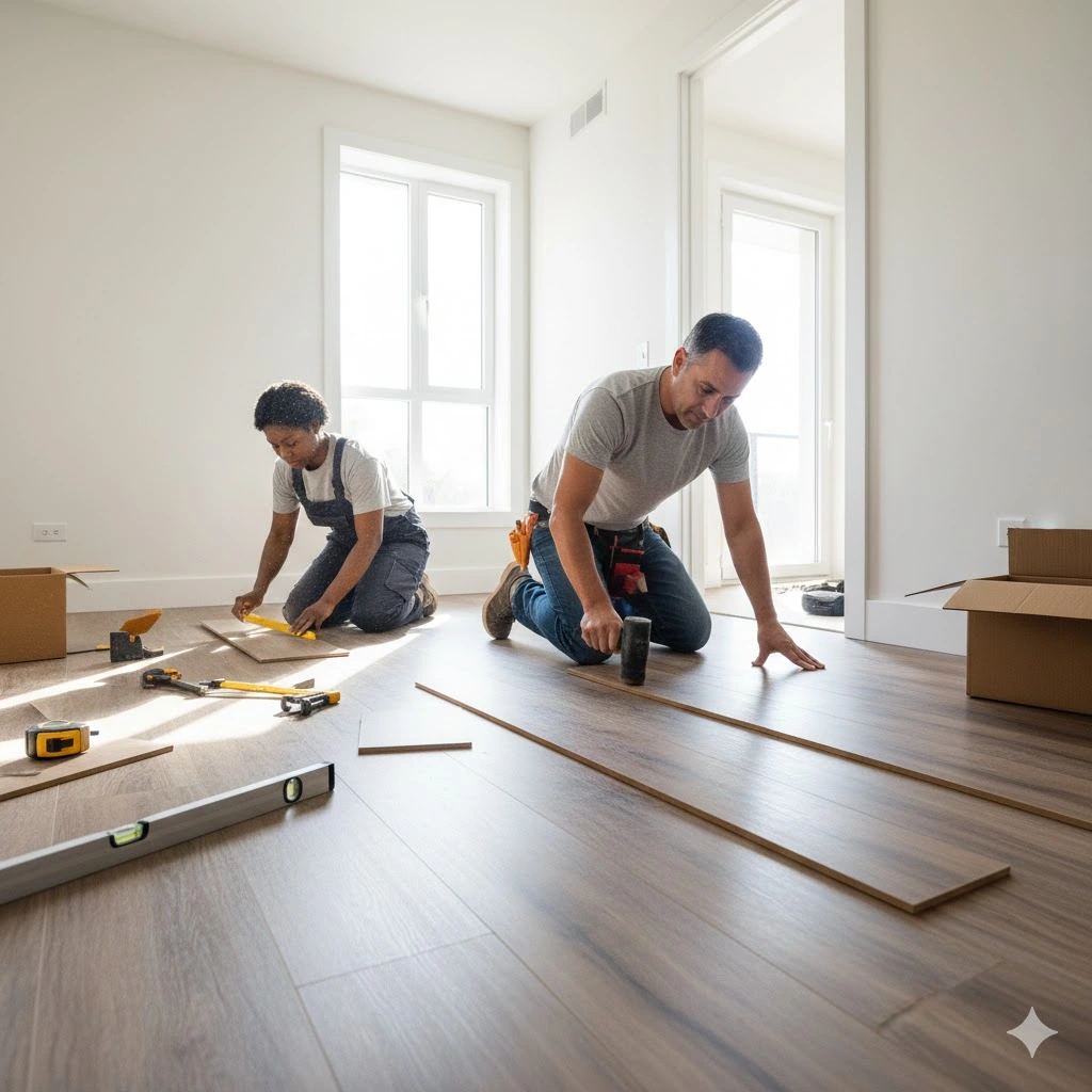 real vinyl flooring installation